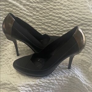 BCBGMaxAzria Black and Bronze Heels